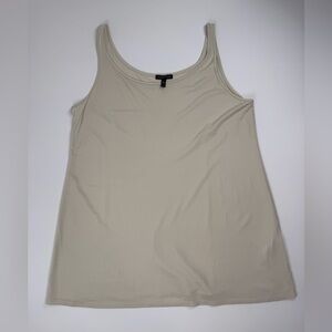 Eileen Fisher Light Beige Scoop Neck Tank
